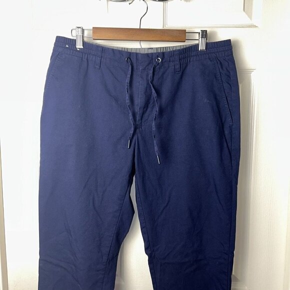 Crosby & Howard Navy Blue Drawstring Pocketed Casual Pants Mens Size 36 X 32 - Picture 3 of 8